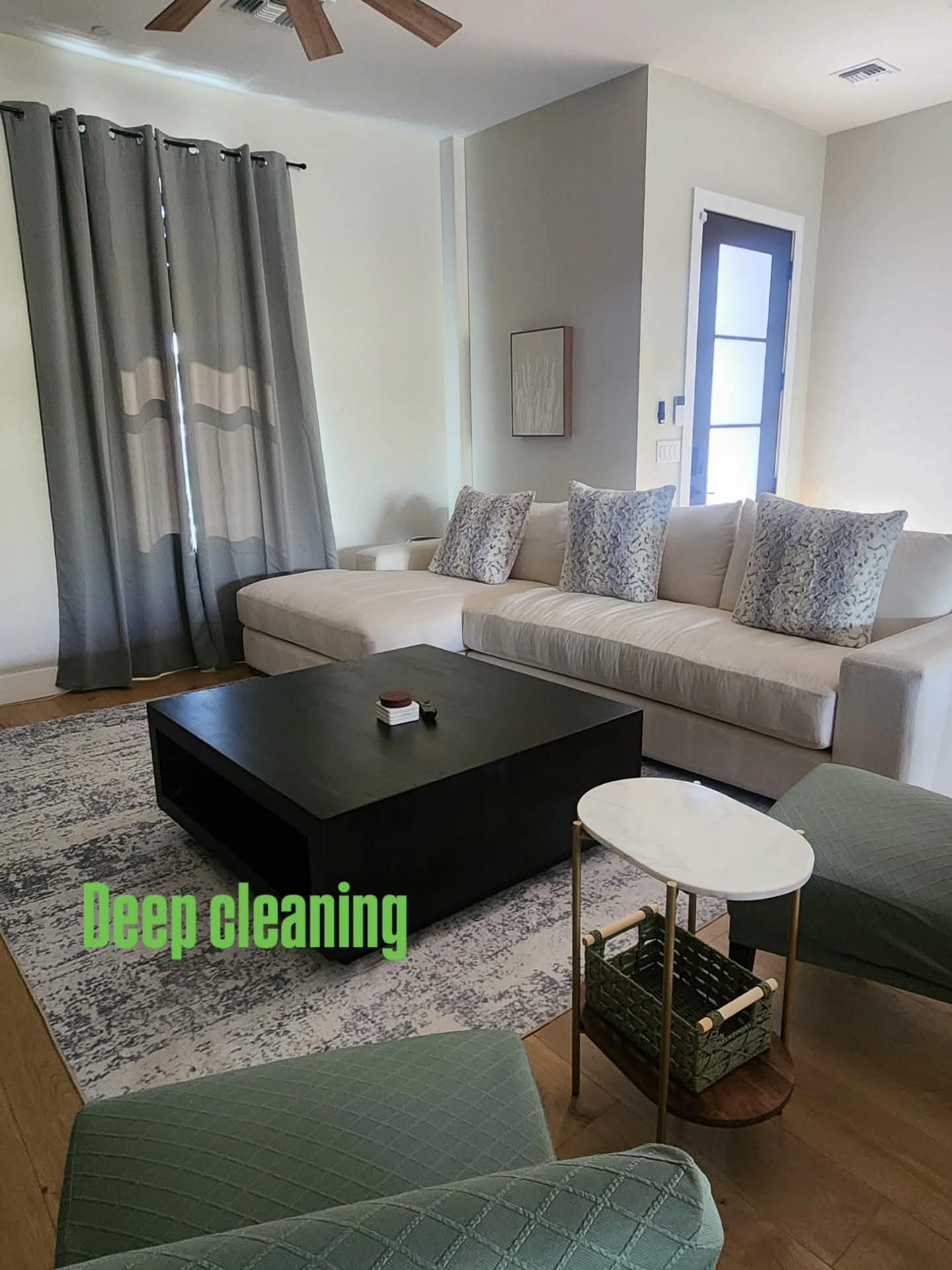 Living Room Cleaning after
